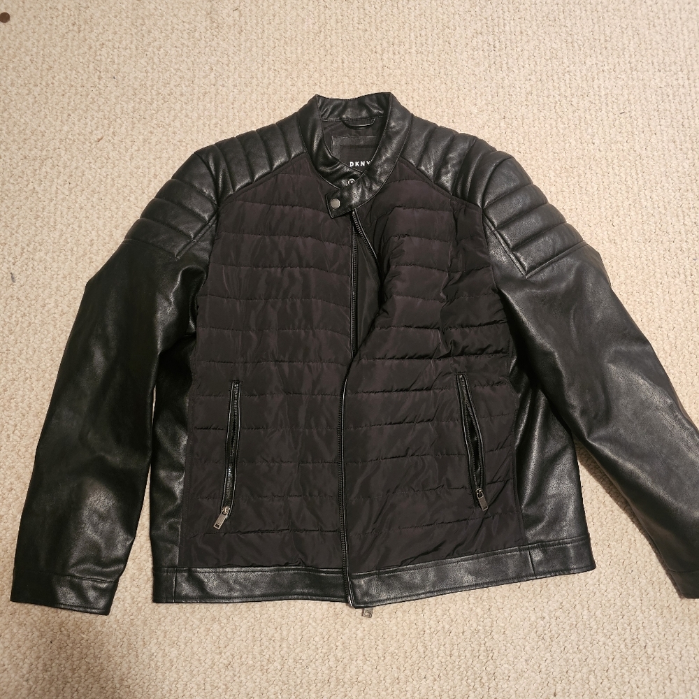 DKNY MENS RACING JACKET- XXL